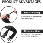 Cover for Outdoor Table Tennis Table,, Windproof (165x70x185cm, Black)